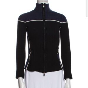 Black and White Zip-Up Jacket